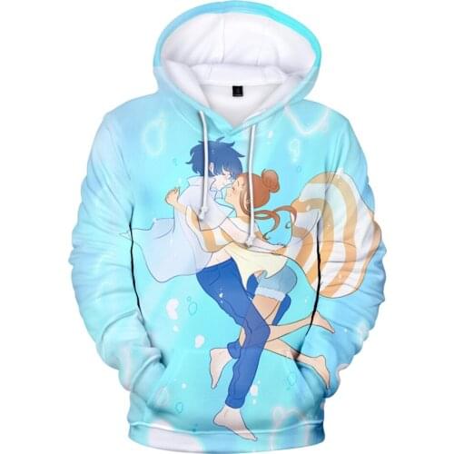 3D Anime Ride Your Wave Hoodies Boys/girls Ocean Element Hoodie Personality Hip Hop Kids Children Long Sleeve Clothes