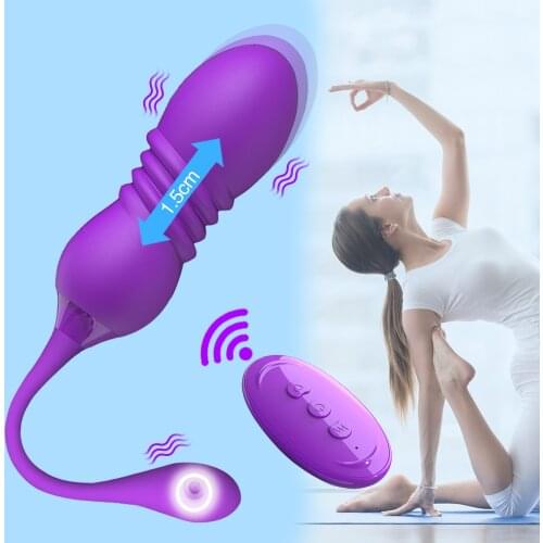 Thrusting Panties Vibrating Egg Telescopic G Spot Vibrator for Women Wireless Remote Control Love Eggs Vagina Balls Sex Toys