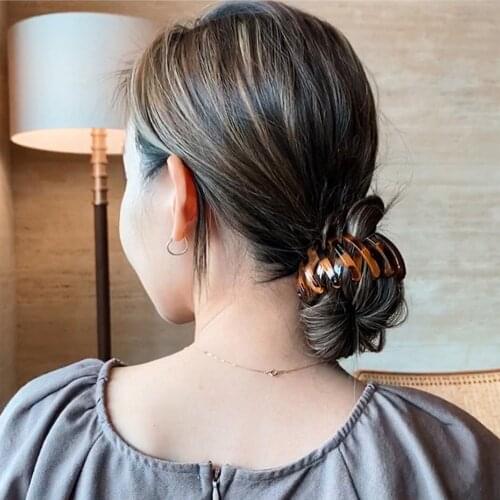 Bird Nest Shaped Hair Clips Hair Claw Clamps Bun Makers Expandable Ponytail Holder Hair Accessories for Women Girls