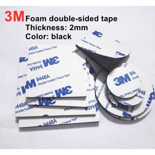 10pcs/lot 3M 9448A Black Double Sided Tape EVA Foam Pad Mounting Use Auto Car Decorative Article Wall Pendant HomeVarious sizes