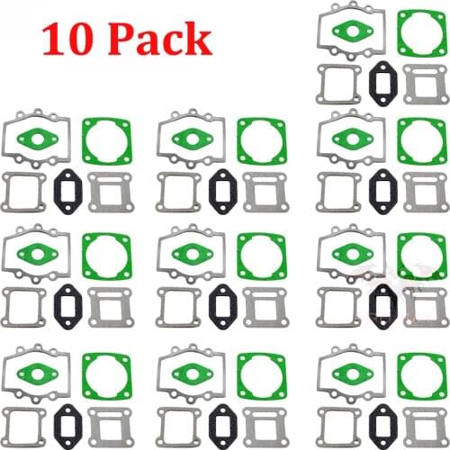 10 Pack 47cc 49cc Mini Pocket Parts Atv Quad 4 Wheeler Dirt Bike Moto Motor Engine Carb Gasket Set PRO BAT NEW