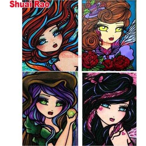 5 D diamond painting Innovation Little Mermaid Anime Rhinestones Embroidery Pattern diamond Cross stitch kits mosaic stickers