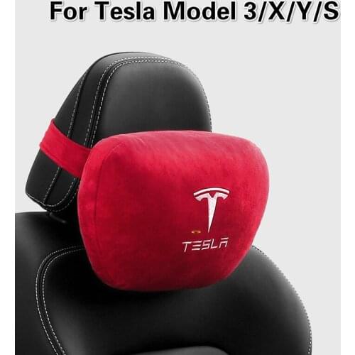 Car Soft Comfortable Car Headrest Head Pillow Backrest Waist Cushion Neck Support for Tesla Model 3/X/S/Y Accessories 2017-2021