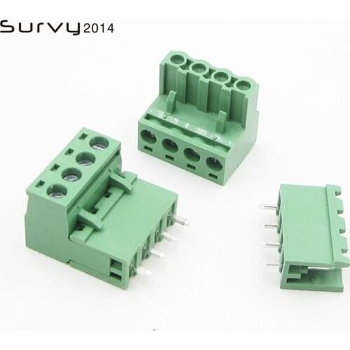 5PCS KF2EDGK KF-4P Plug-in 4PIN Right Angle Terminal 5.08mm Connector KF4P