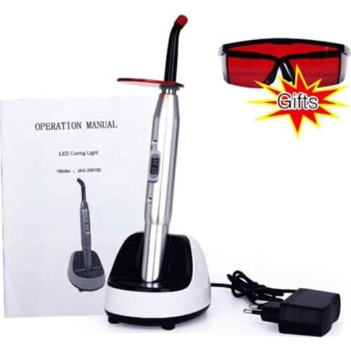 Wireless Dental Curing Lamp LED Restoration 1 Second Dentistry Therapy Composite Light Cure Aluminium Body