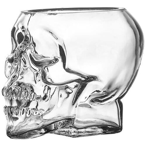 Household Skull Head Glass Teacup Heat Resistant High Temperature Explosion Proof Mug Drinking Bar Club Whiskey Wine Beer Cup