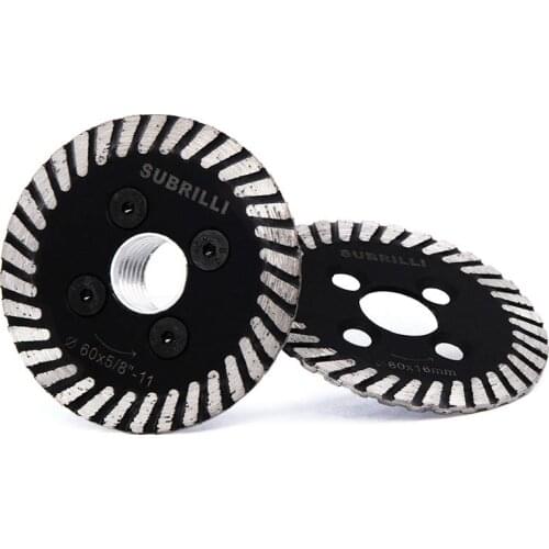 Diameter 60MM dry and wet Hot pressed mini turbo diamond carving disc Cutting saw blade with Connection M14 & 5-8/11 flange