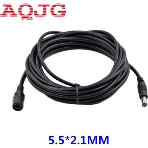 New CCTV DC Power Extension Cable Cord 10m 33FT 5.5mm x 2.1mm Male Plug for Security Camera 5m 3m 2m 1.5m AQJG