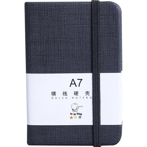 Pocket Notebook Hardcover Leather Journal A7 Notebook Time Planner Notepad Memo Diary Reminder Book Stationery School Supplies