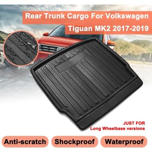 For VW Tiguan MK2 For Volkswagen2017 2018 2019 Car Cargo Liner Boot Tray Rear Trunk Cover Matt Mat Floor Carpet Kick Pad