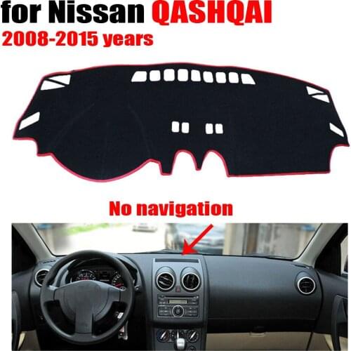 Car dashboard cover mat for Nissan QASHQAI no navigation 2008-2015 Left hand drive dashmat pad dash covers dashboard accessories