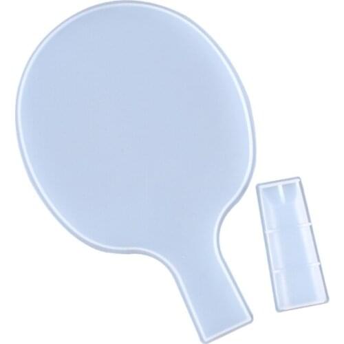 Crystal Epoxy Resin Mold Ping Pong Racket Casting Silicone Mould DIY Crafts Tool F3MF