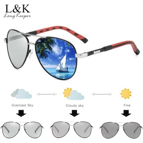 Metal Photochromic Sunglasses Men Polarized Safety Driving Chameleon Sun Glasses Women Anti-Glare UV400 gafas de sol hombre