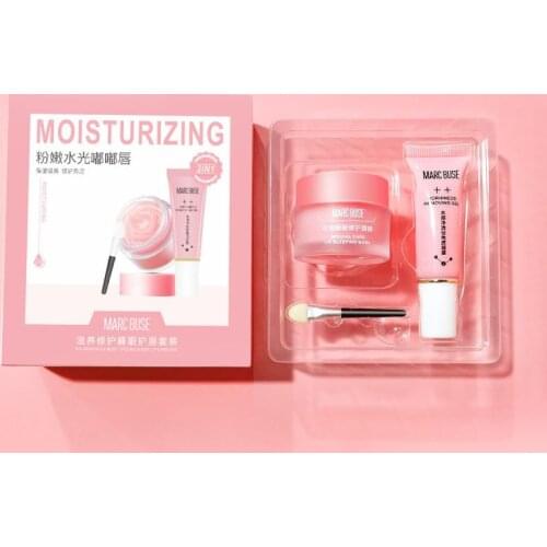 2020 New Propolis Lip Mask Lip Exfoliating Scrub + Lip Repair Cream Lip Mask Lip Care Set TSLM2
