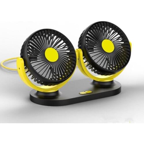 New Arrival Car fan 12V 24V USB Rechargeable 360 Degree Rotating Silent Car Air Vent Conditioner Fan 3 Speeds