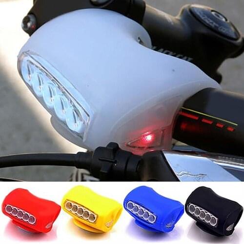Bike Bicycle Head Front Rear Cycling 7LED Warning Light Silicone Safety Lamp Bicycle Accessories Replacement Parts