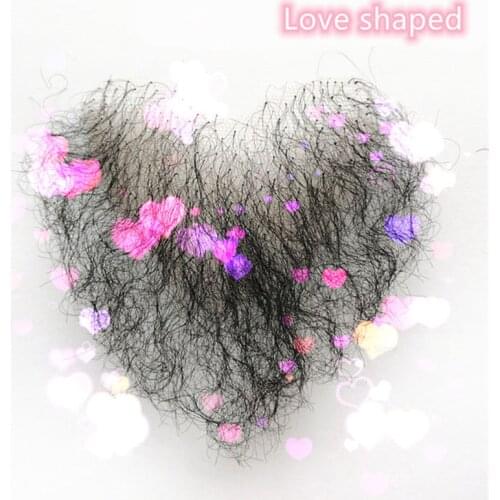 Heart Shaped Realistic Bionic Pubic Hair Stick Silicone Sex Dolls Hair Inflatable Doll Accessories Adult Games Sex Toys For man