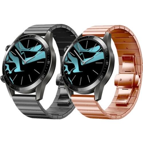 For gt2 46mm Strap Stainless Steel Watchband for Huawei watch2 pro GT 2 42mm/ Honor Magic 2 / GS Pro Bracelet Wristband Correa