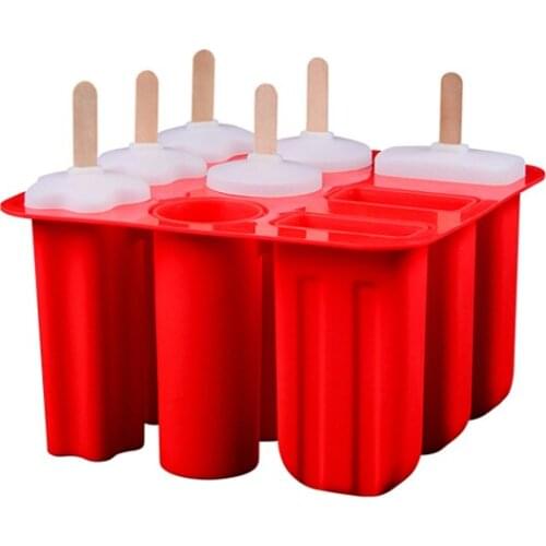9 Holes Silicone Ice Popsicle Mold with 9pcs Lids Ice Cream Maker with 12pcs Sticks DIY Ice Lolly Moulds