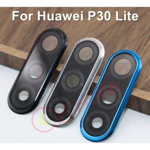 Rear Camera Frame For Huawei P30 Lite Camera Lens Glass +Back Camera Frame Honor 20S/20 Lite Camera Lens Russia Edition MAR-LX1H