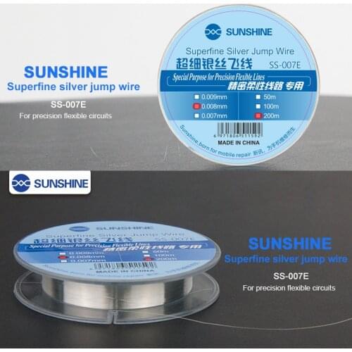 Sunshine Superfine silver jumper wire copper flying wire insulation for flexible circuit iphone motherboard fingerprint repair