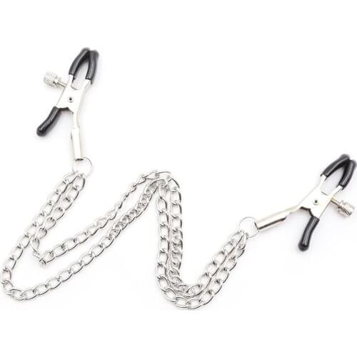 Adult Products Fun Clips Multi-iron Chains Three Adjustable Mimi Clips Shuangfeng Couple Toys