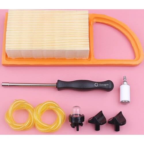 Air Fuel Filter Line Hose For Stihl BR600 BR550 BR500 Carburetor Choke Knob Adjustable Tool Blower Replace Spare Part