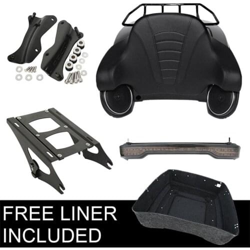 Motorcycle King Pack Trunk Rack Tail Light Speakers For Harley Tour Pak Touring Road King Street Glide 2014-2020
