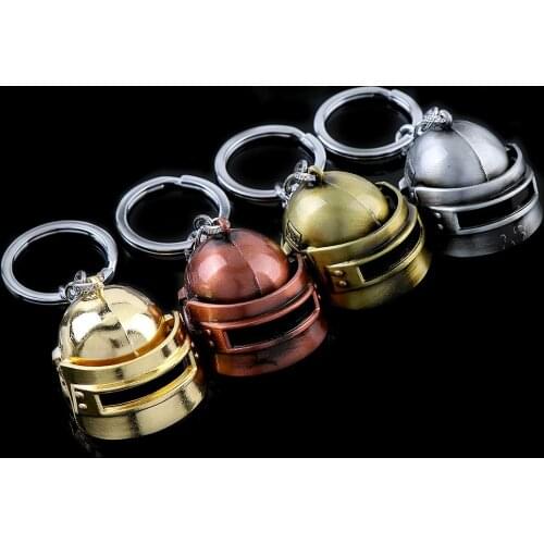 1Pieces Hot Game PUBG Pan Helmet Playerunknowns Battlegrounds Cosplay Props Alloy Armor Model Key Chain Keychain