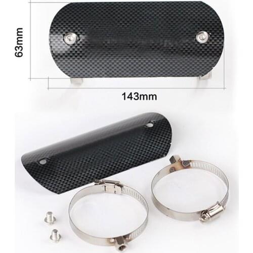 143 x 63mm Motorcycle Exhaust Middle Mid Link Connecting Pipe Protector Heat Shield Cover Anti-Scalding Shell