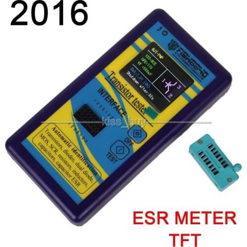 2016 Transistor Tester TFT Diode Triode Capacitance Meter LCR ESR NPN PNP MOSFET