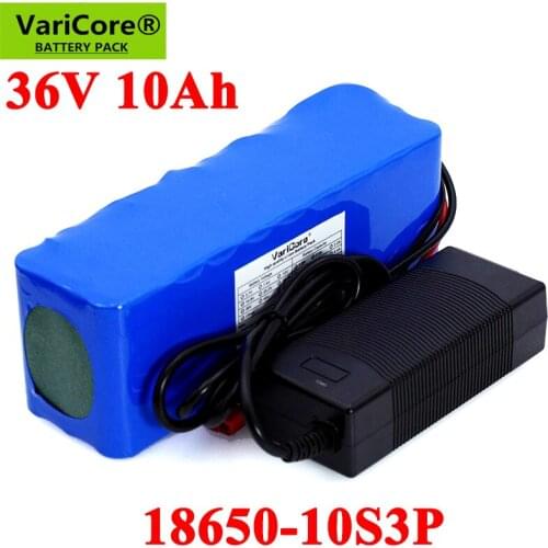 36V 10000mAh 18650 Lithium Battery pack 300W 500W 750W 20A BMS Motorcycle Electric Car Bicycle Scooter with 42V 2A Charger