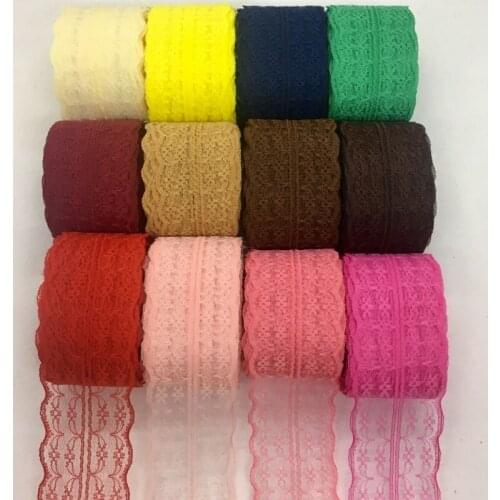10Y 4.5cm 31 Colors Lace Trimming Ribbon for Handmade Craft Clothing Sewing Wedding Party Marriage Deco Gift Floral Packing