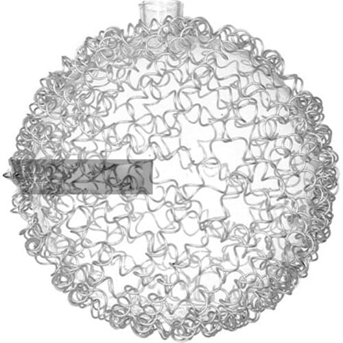 One unit Clear glass lampshade with Silver Aluminum wire 90mm/110mm