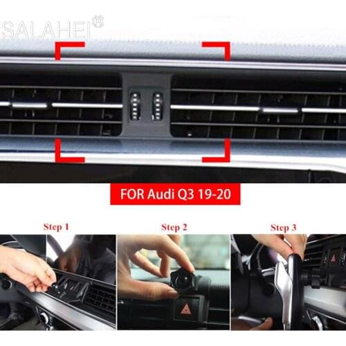 Hot Selling Car Special Mobile Phone Holder For Audi Q3 2019 2020 Air Vent Mount No Magnetic GPS Stand Support Cellphone Bracket