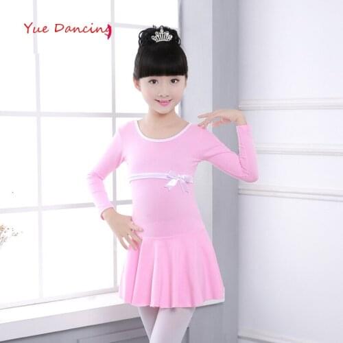 Long Sleeved One Piece Ballet Gymnastics Leotard Ballet Clothes Children Girls Ballerina Dress Ballet Dress For Dance