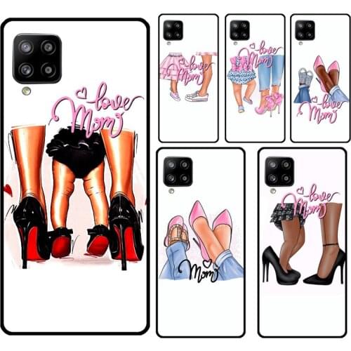 Super Mom Daughter Heels Baby Girl Case For Samsung A71 A51 A21S A20e A70 A50 A40 A30 A20 A10 A12 A32 A42 A52 A72 A11 A31 A41