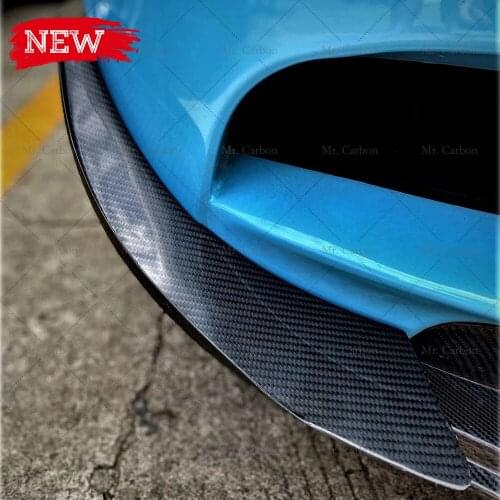 FOR BMW E90 E92 E93 M3 2007-2013 GT4 STYLE CARBON FIBER FRONT BUMPER CANARD TRIM BODY KIT TUNING PART M3 CARBON SPLITTER RACING