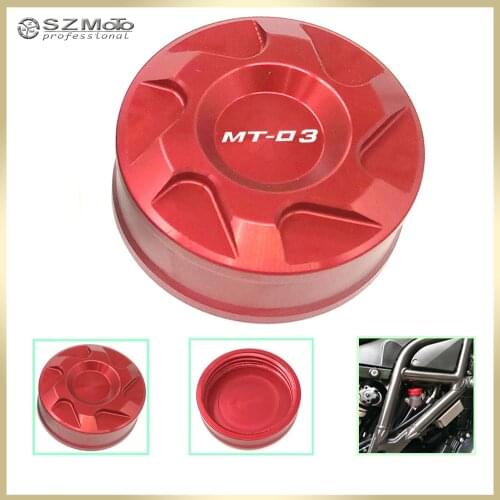 For YAMAHA MT-03 MT03 MT 03 660 2006-2012 2011 Rear Brake Reservoir Cover Motorcycle Master Cylinder Oil Fluid Cap With Logo