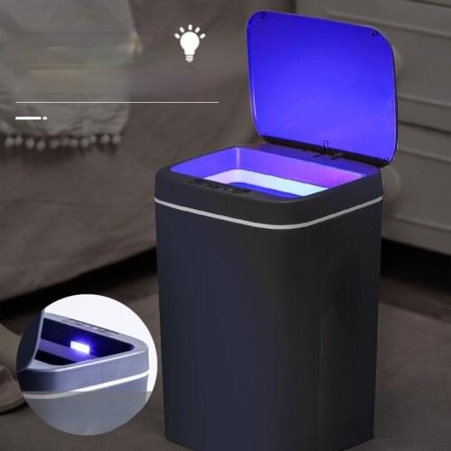 Europe Luxury Modern Trash Can Led Bedroom Kitchen Storage Trash Can Poubelle De Cuisine Household Cleaning Tools BD50WB