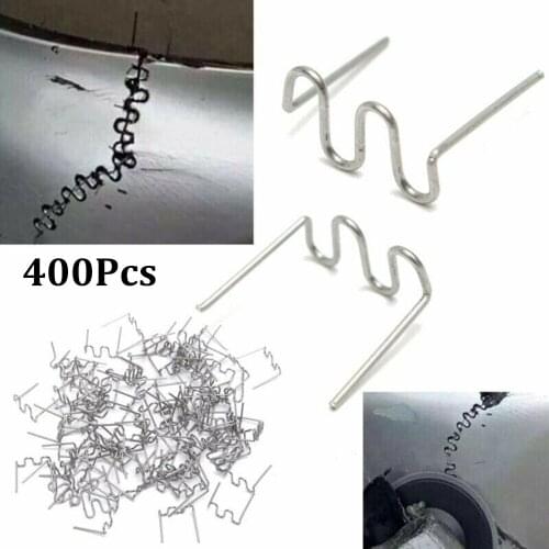 400 Pcs Hot Sale Stapler Plastic Repair Standard Pre Cut Wave Staples Bumper Bodywork Repairs 0.8mm Wave Staples Stainless Steel