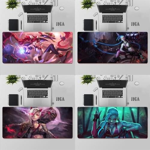 Gaming Mouse Pad Large Mouse Pad PC Gamer Computer Mouse Mat Big Mousepad Keyboard Desk Mat League of Legends Jinx XXL Mause Pad