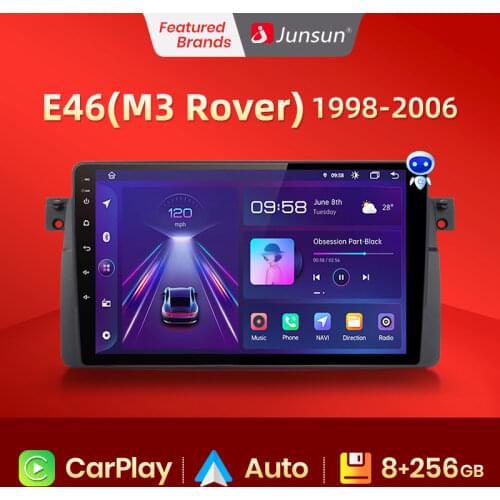 Junsun V1 Android 10.0 Carplay Android Auto Car Radio Multimedia Player For BMW E46 Coupe (M3 Rover) 316i 318i GPS no 2din dvd