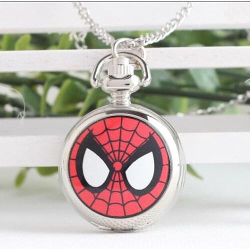 Fashion quartz White steel silver enamel pendant Necklace pocket watches gift