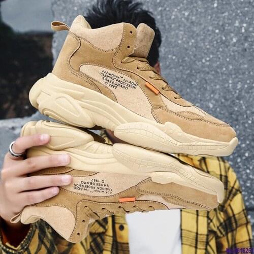 Winter Mens Boots High Top Fashion Clunky Sneakers For Men Snow Boots Warm Winter Shoes Men Fur Warm Ankle Boots Footwear Male