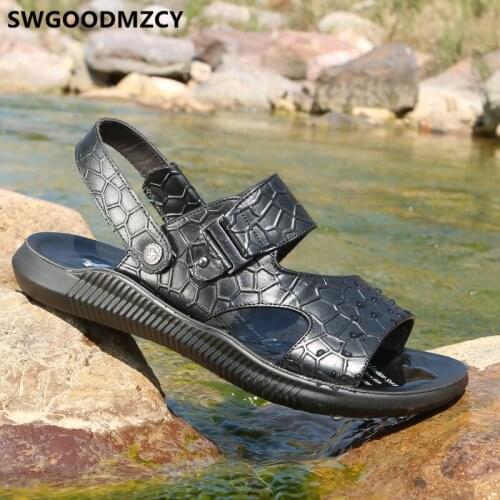 Mens Sandals Summer Beach Sandals Leather Sandals Men Open Shoes Men Designer Shoes Men Sandalhas Masculino Erkek Spor Ayakkabi