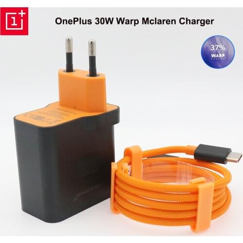Original OnePlus 8 Pro Mclaren Warp Charger 5V/6A 30W USB Fast EU Power Adapter Type C Cable For Oneplus 8 7 7T Pro 6T 6 5 5t 3T