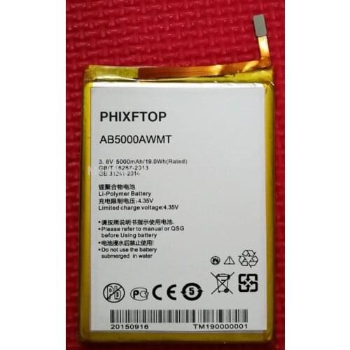 PHIXFTOP original AB5000AWML Battery For Xenium CTV787 CTV526 cellphone AB5000AWMT for PHILIPS V787 V526 V377 Mobile