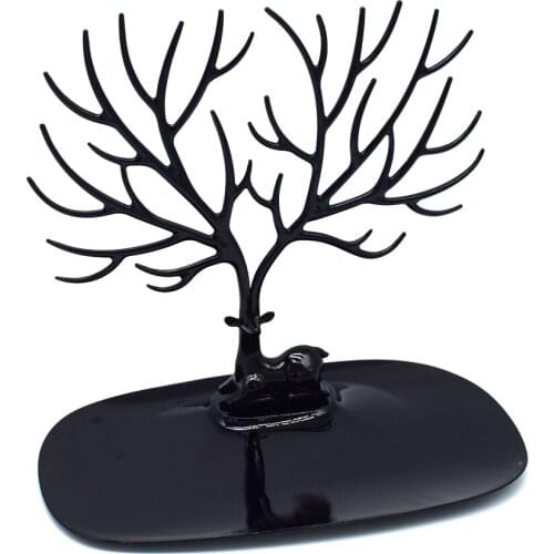Plastic Jewelry Display Tree For Earring Bracelet Necklace Ring Deer Tray Display Stand Organizer