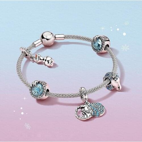 2020 New 925 Silver Braided Bracelet Winter Crystal Beads Ice And Snow Unique Edge Small Manok Aisha String Exquisite Bracelet